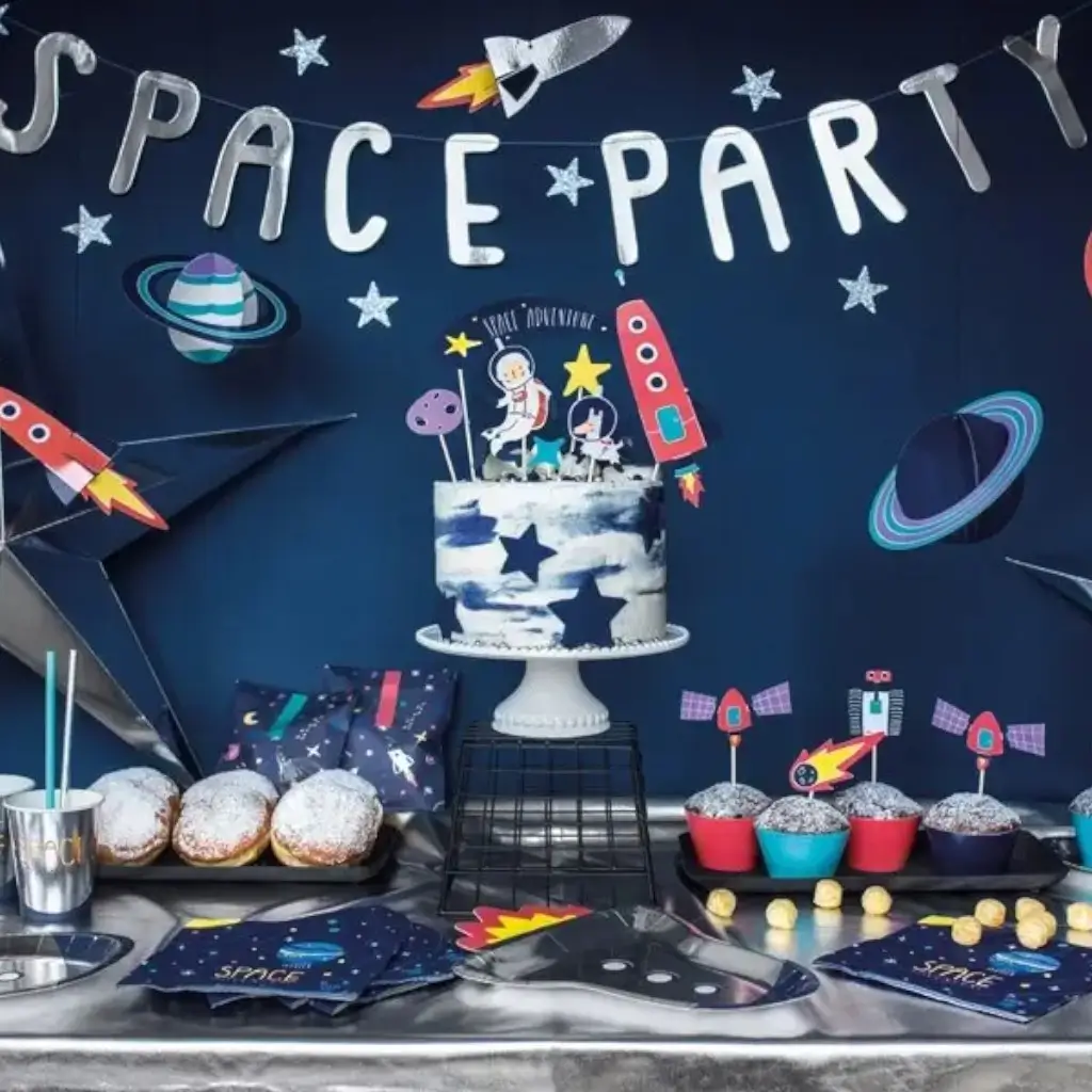 Set of 20 Napkins - Space Party - 33x33cm
