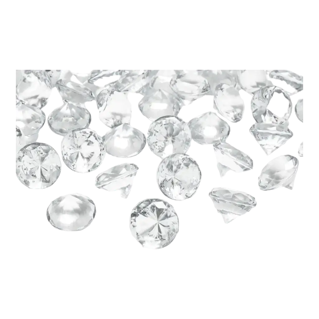 Diamond Confetti - Clear - 20mm - Pack of 10