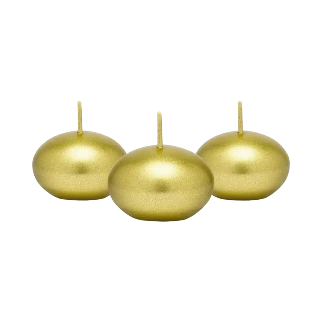 Set of 50 - Floating candle - Gold - 4cm