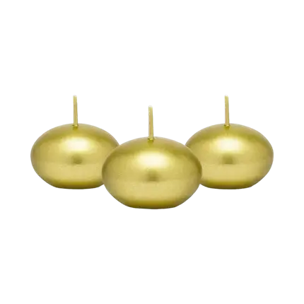 Set of 50 - Floating candle - Gold - 4cm