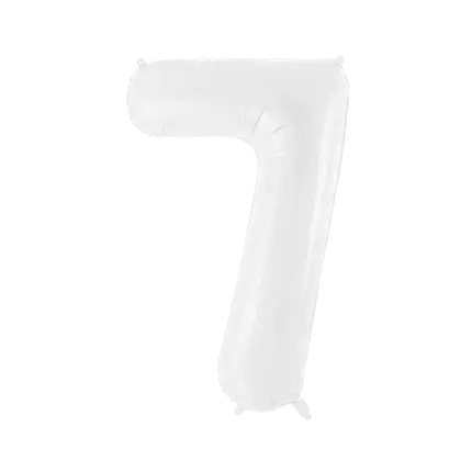 Birthday balloon number 7 white 86 cm