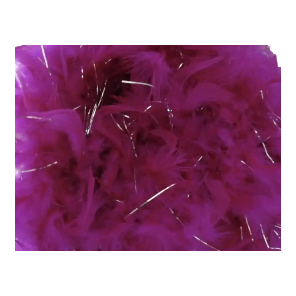 Pink Fuchsia & Silver Feather Boa - 1.9 meters