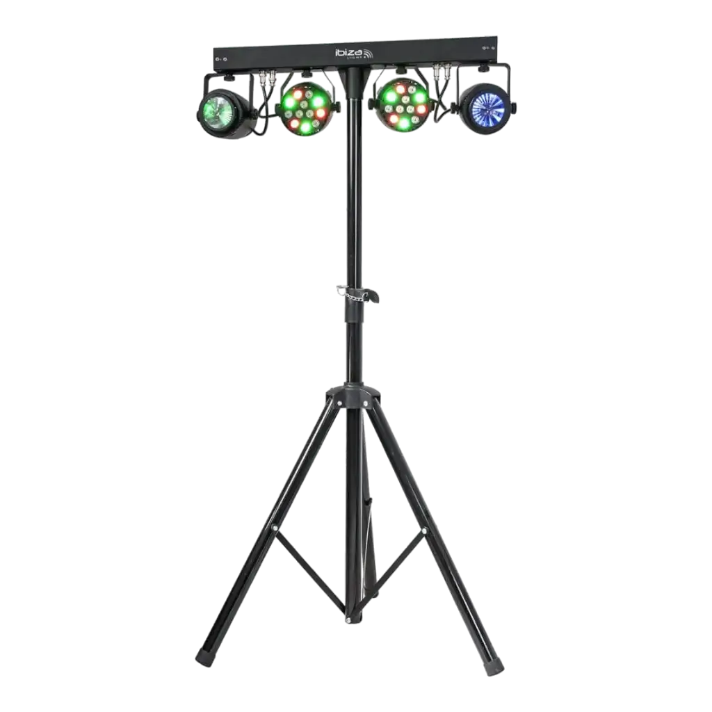 Ibiza LIGHT DJLIGHT60 light stand with 2 projectors