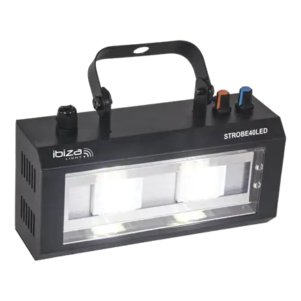 Ibiza LED strobe white light 2x20W