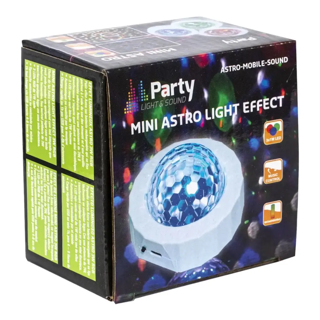 Light effect ASTRO-MOBILE-SOUND RGB 3W