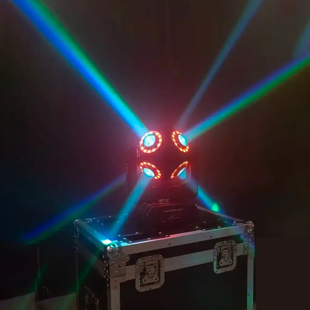 DMX SATURNE 4 in 1 LED bows with light rings