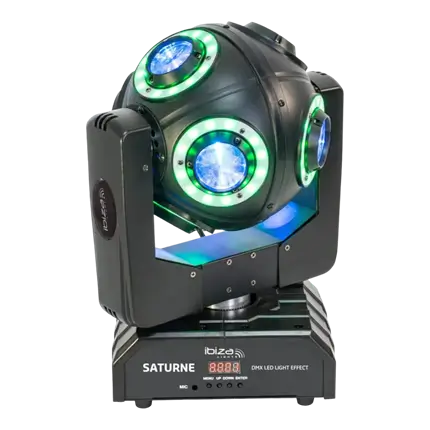 DMX SATURNE 4 in 1 LED bows with light rings