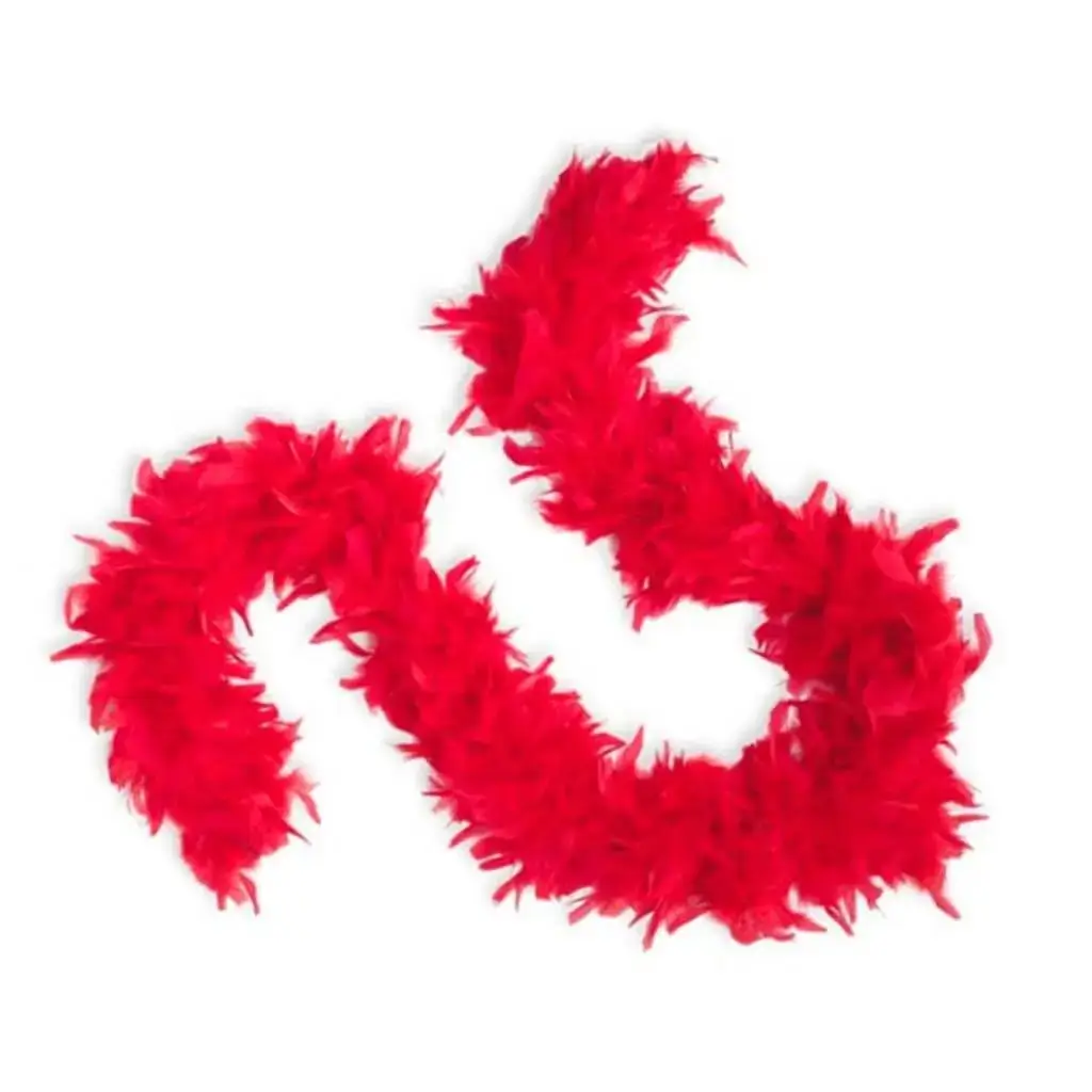 Red Feather Boa - 180 cm
