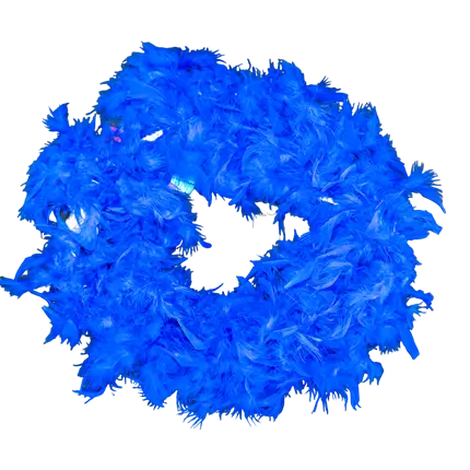 Blue Feather Boa - 180 cm