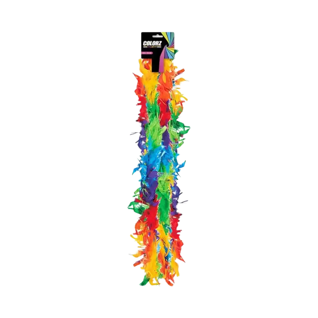 Multicoloured Feather Boa - 180 cm