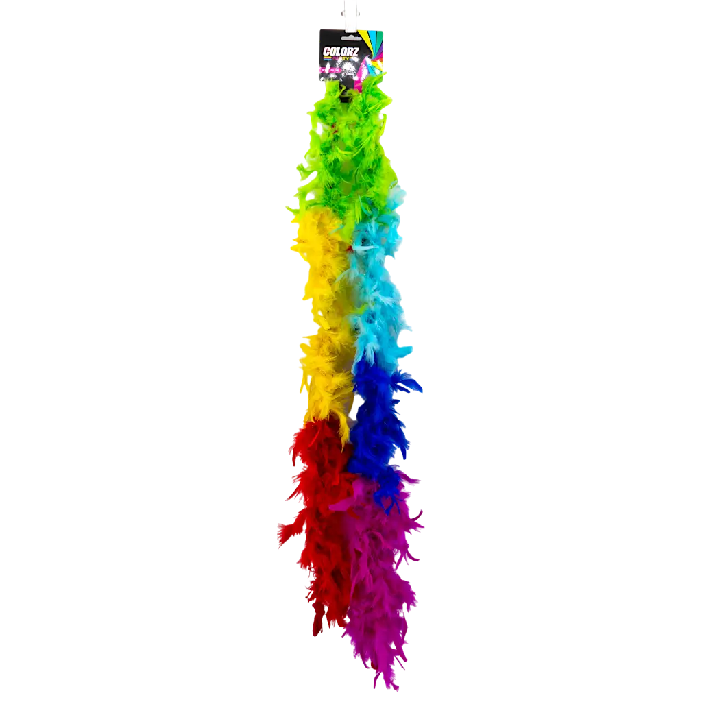 Multicoloured Feather Boa - 180 cm