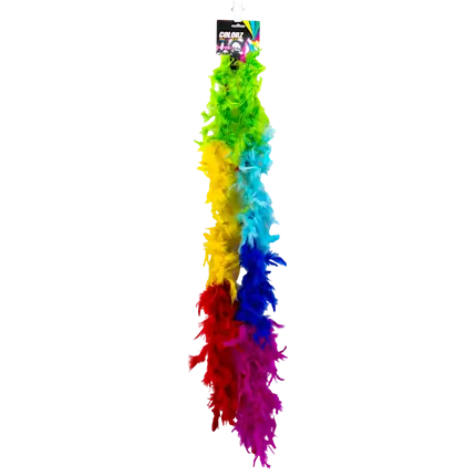 Multicoloured Feather Boa - 180 cm