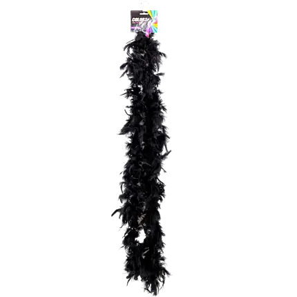 Black Feather Boa - 180 cm