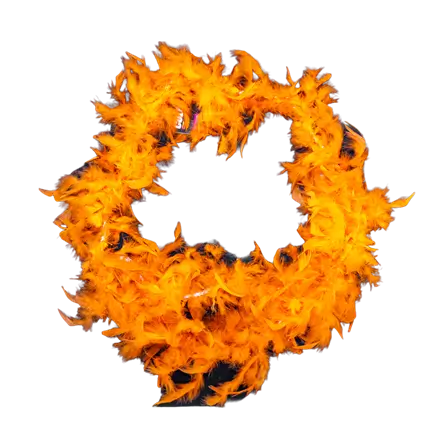 Orange Feather Boa - 180 cm