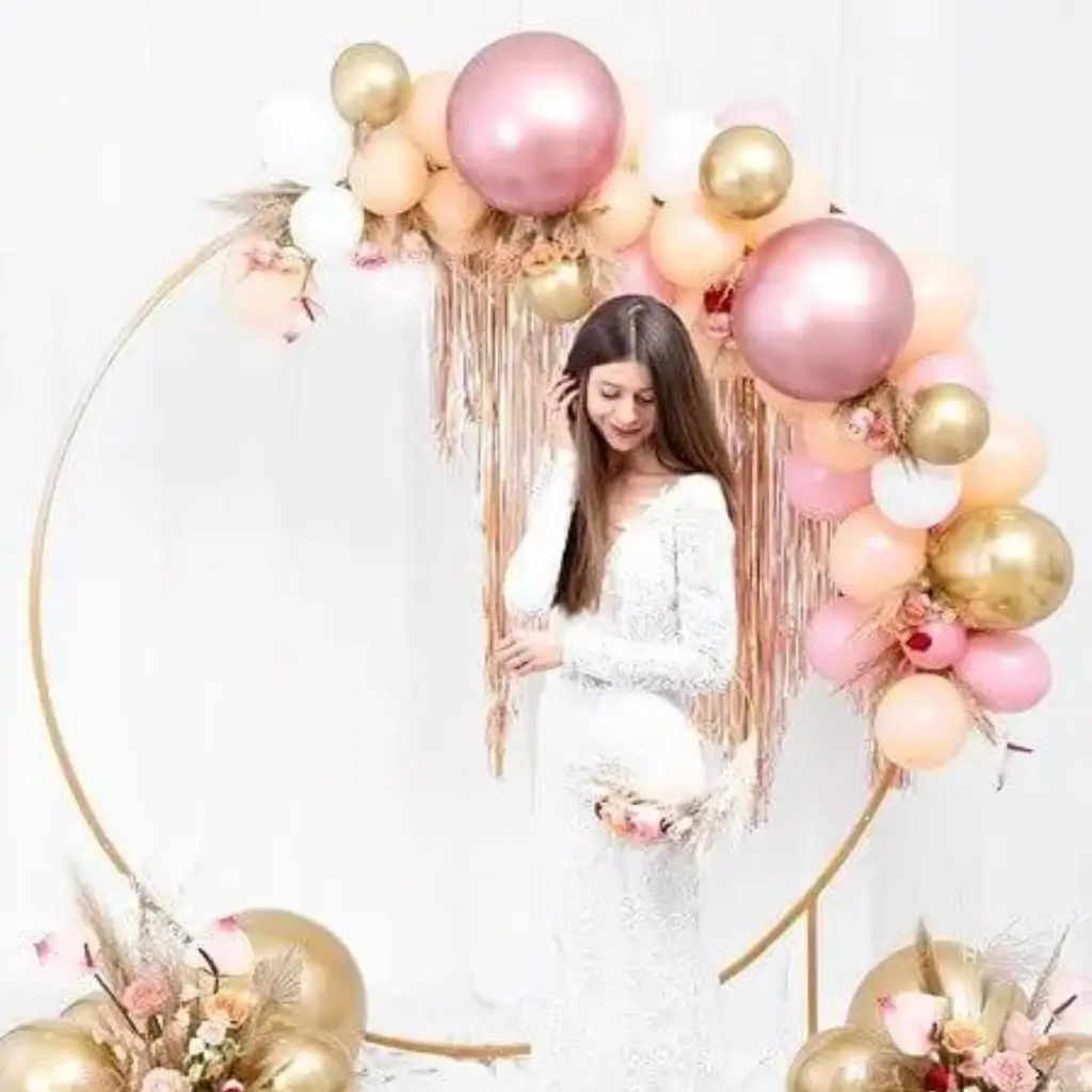 Structure Balloon Arch Round Metal Gold ø 2meter 
