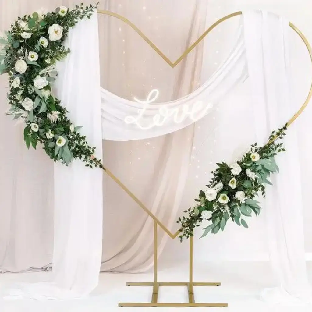 Heart-shaped Balloon Arch Gold ø 2m 