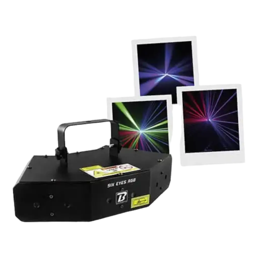 BoomTone DJ Multipoint Laser and Gobo - Six Eyes RGB