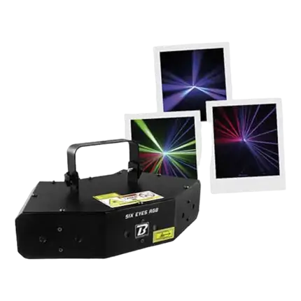 BoomTone DJ Multipoint Laser and Gobo - Six Eyes RGB
