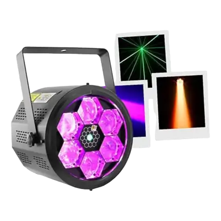 BoomTone DJ 2 in 1 LED Rotary and Laser Effect - BEE-FX LZR