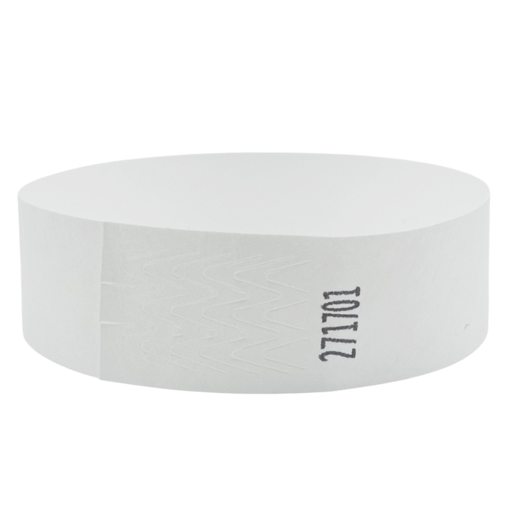 Tyvek® White Paper Wristband Unmarked