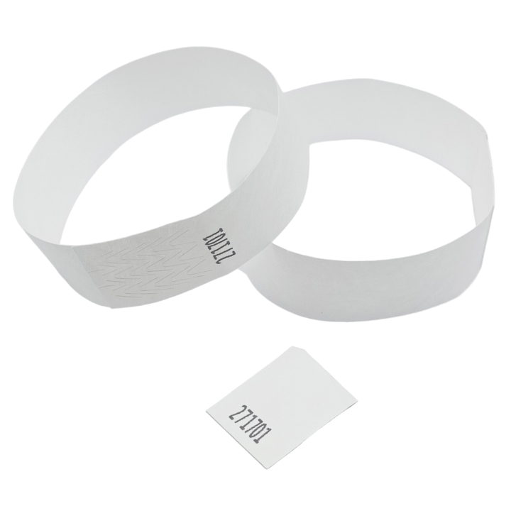 Tyvek® White Paper Wristband Unmarked