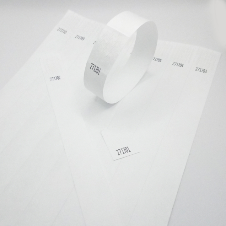 Tyvek® White Paper Wristband Unmarked