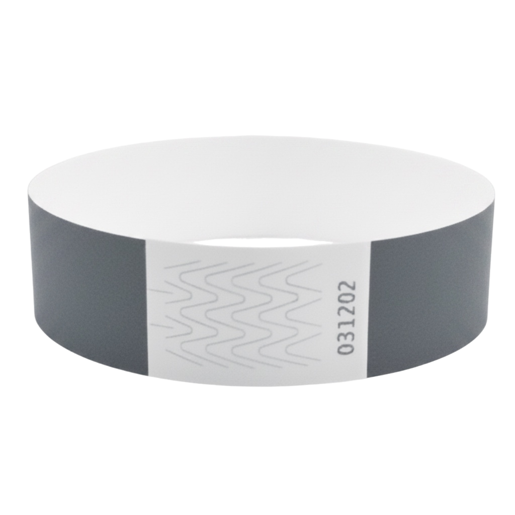 Tyvek® Black Paper Wristband Without Marking