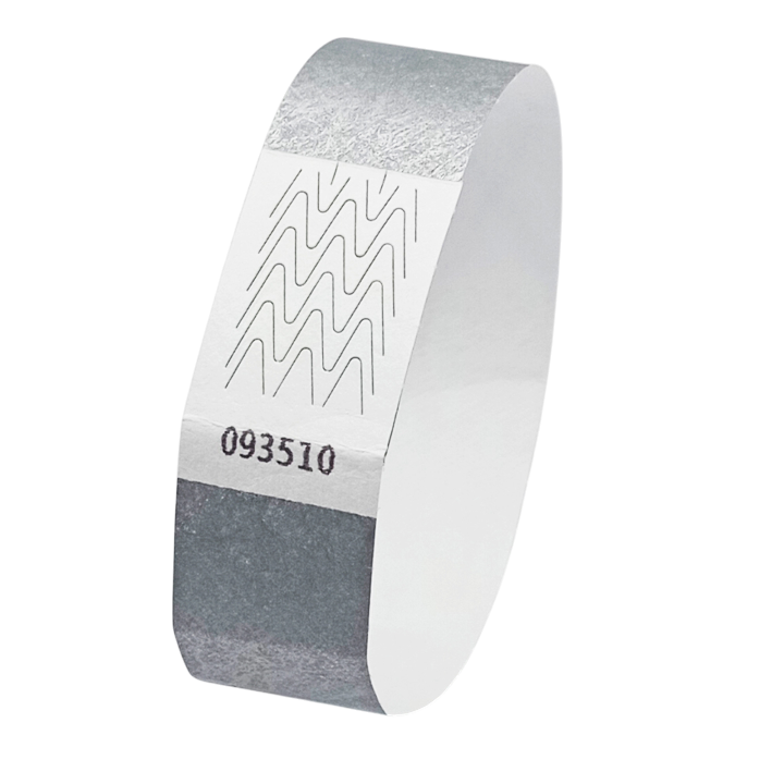Tyvek® Silver Paper Wristband Without Marking