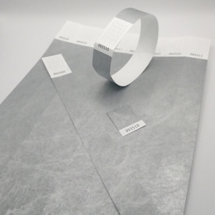 Tyvek® Silver Paper Wristband Without Marking