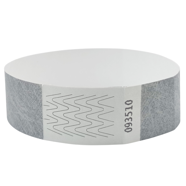 Tyvek® Silver Paper Wristband Without Marking