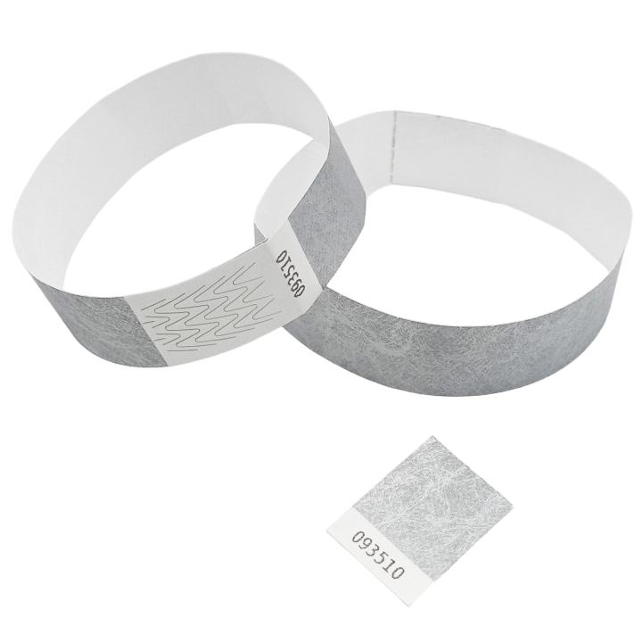 Tyvek® Silver Paper Wristband Without Marking