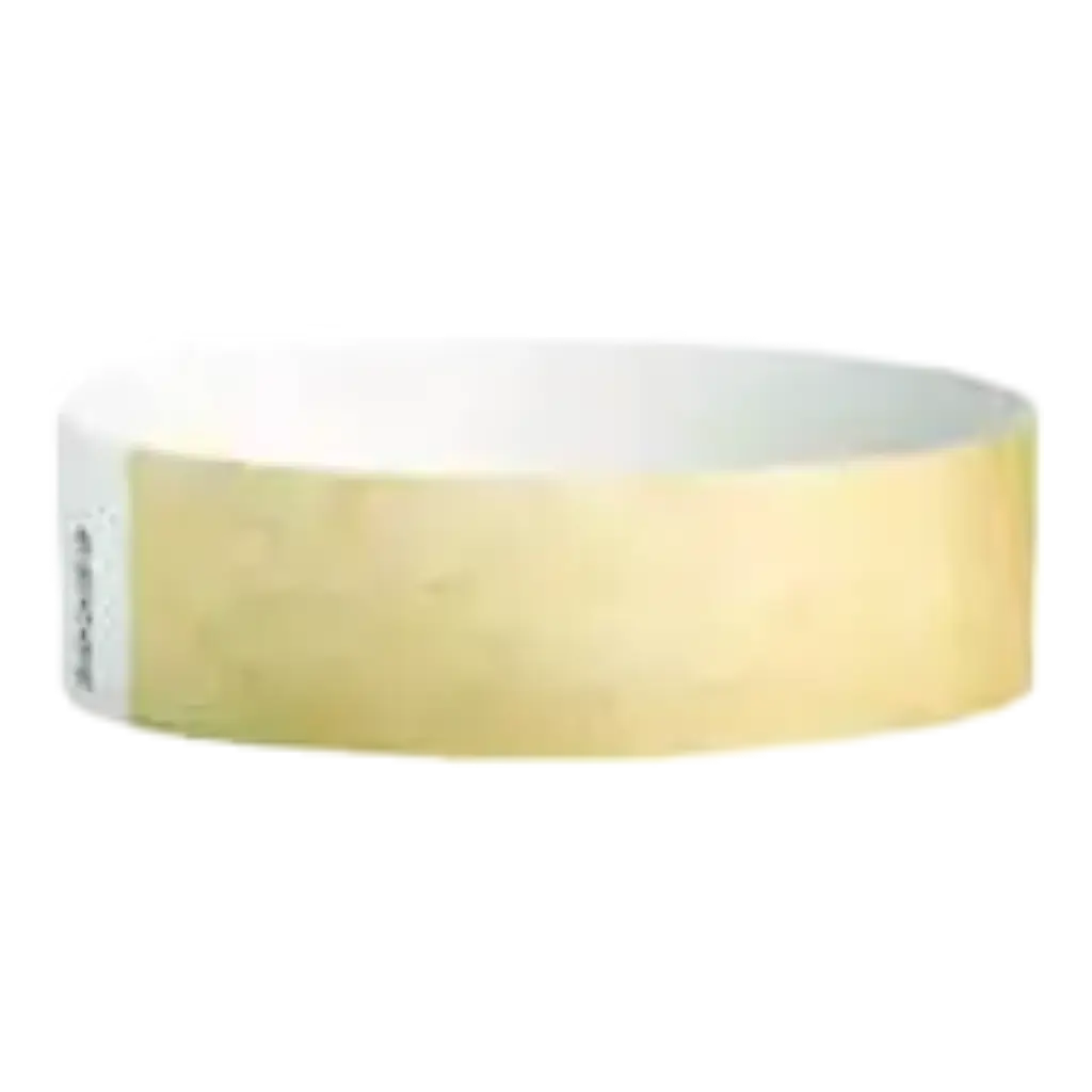 Tyvek® Gold Paper Wristband Without Marking