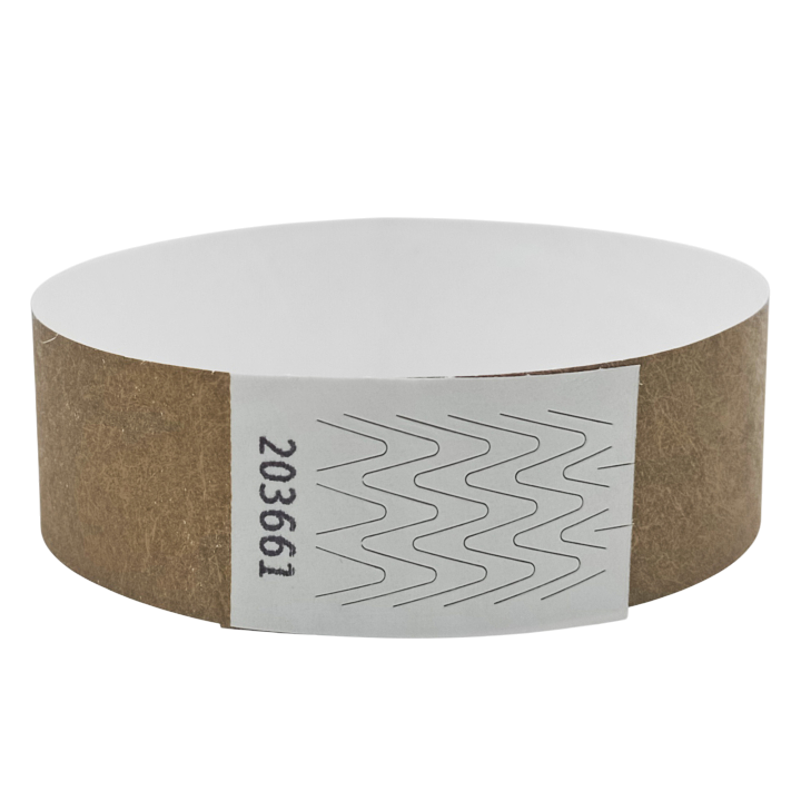Tyvek® Gold Paper Wristband Without Marking