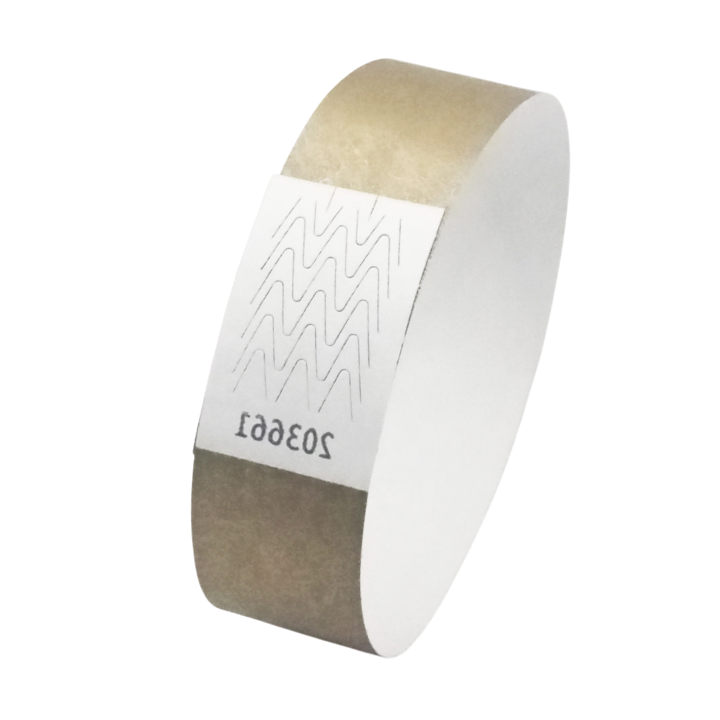 Tyvek® Gold Paper Wristband Without Marking