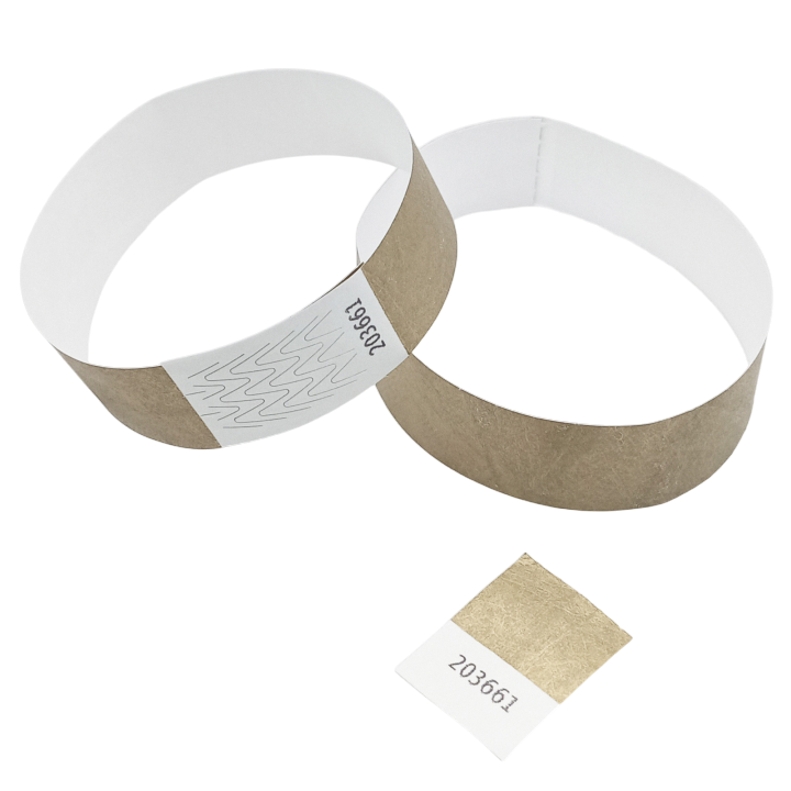 Tyvek® Gold Paper Wristband Without Marking