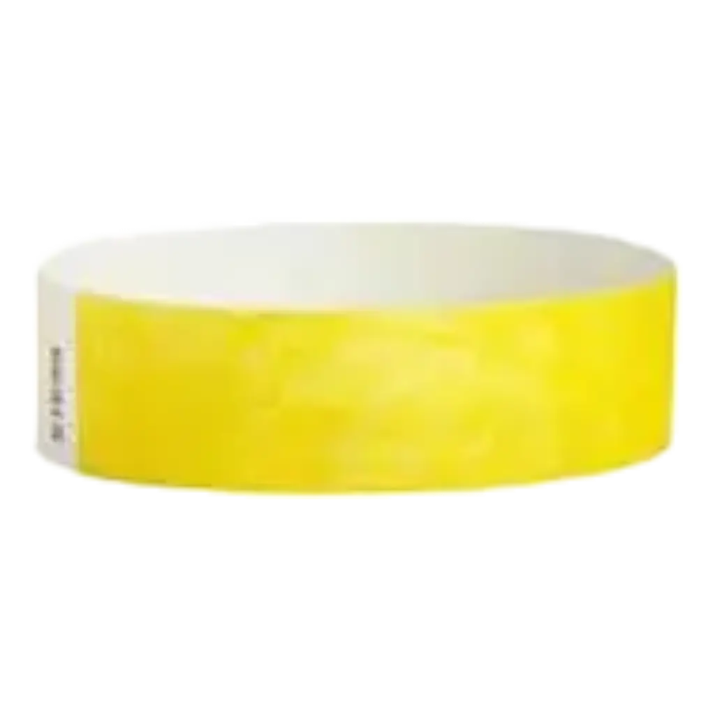 Paper Yellow Tyvek® Wristband Without Marking