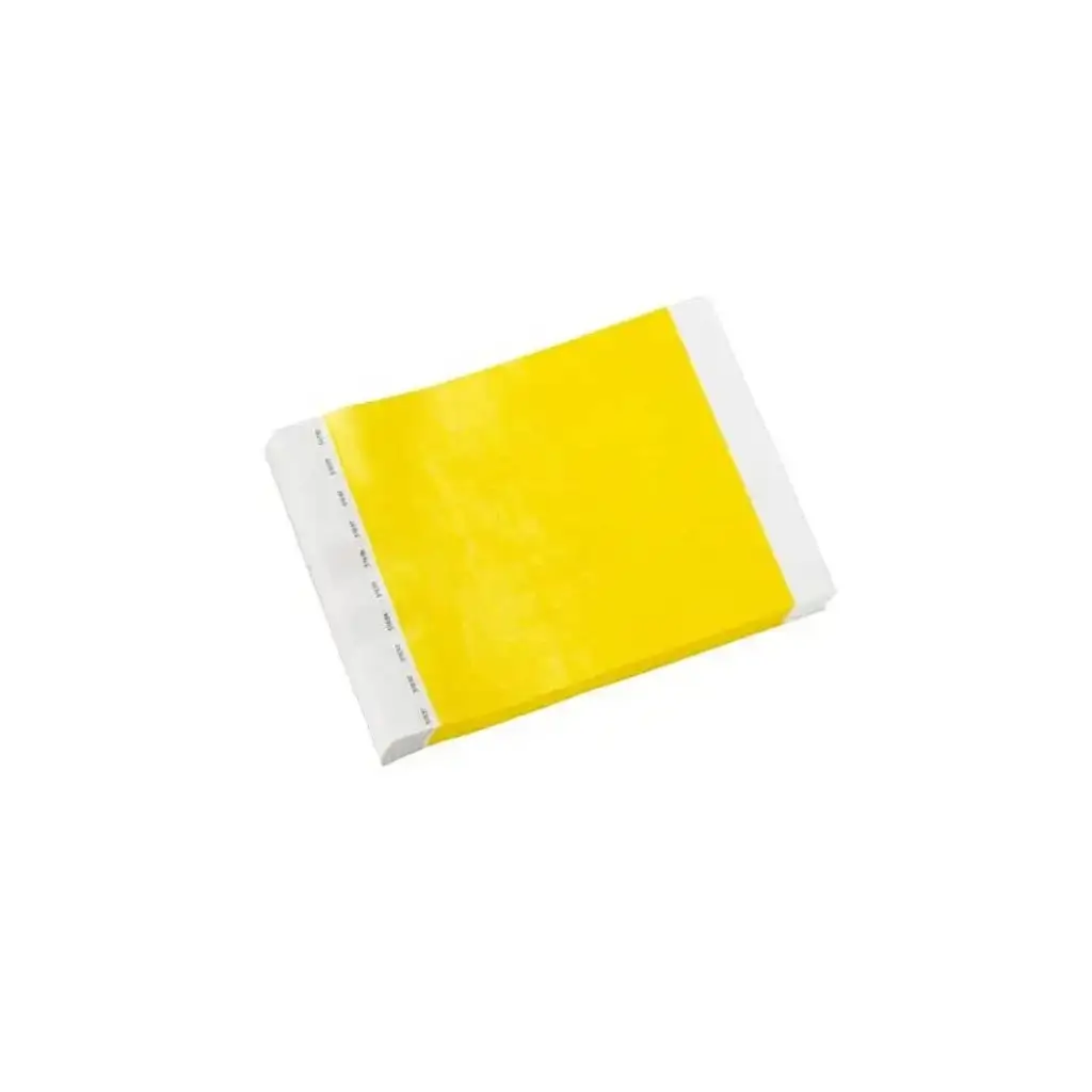 Paper Yellow Tyvek® Wristband Without Marking