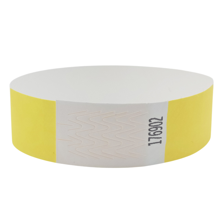 Paper Yellow Tyvek® Wristband Without Marking