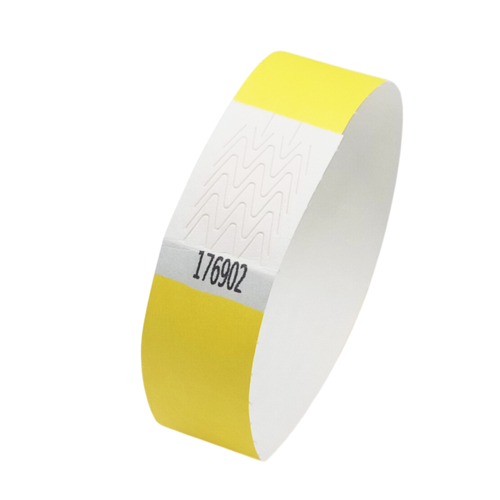 Paper Yellow Tyvek® Wristband Without Marking
