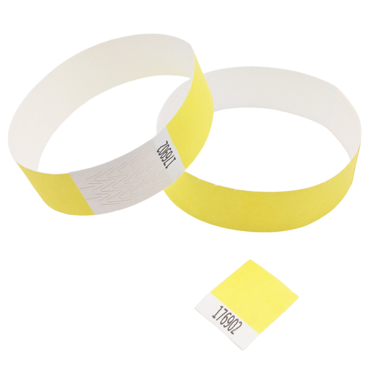 Paper Yellow Tyvek® Wristband Without Marking