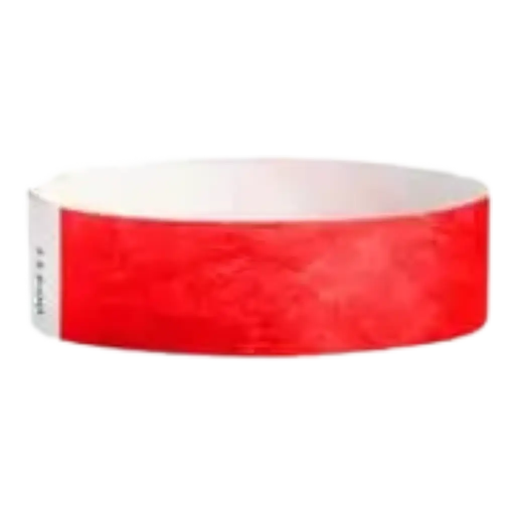 Paper Red Tyvek® Wristband Without Marking