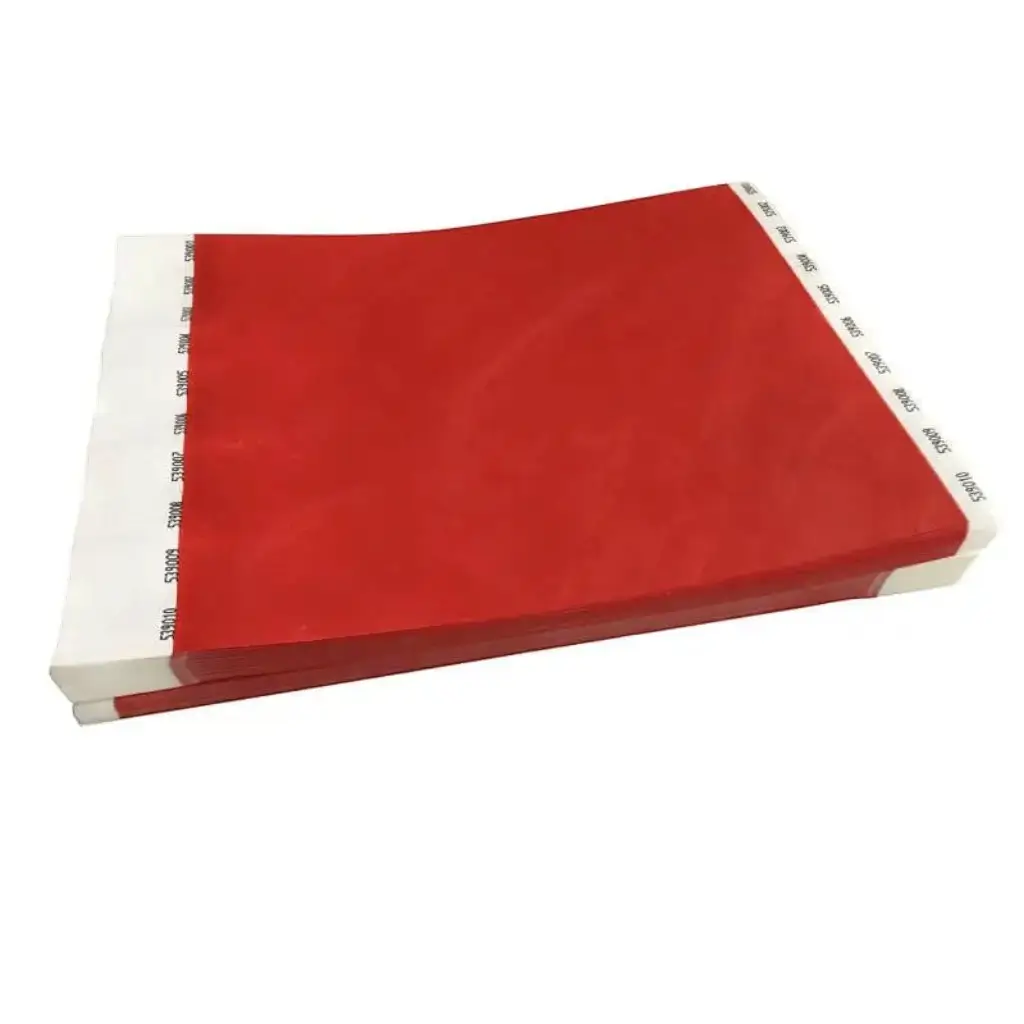 Paper Red Tyvek® Wristband Without Marking