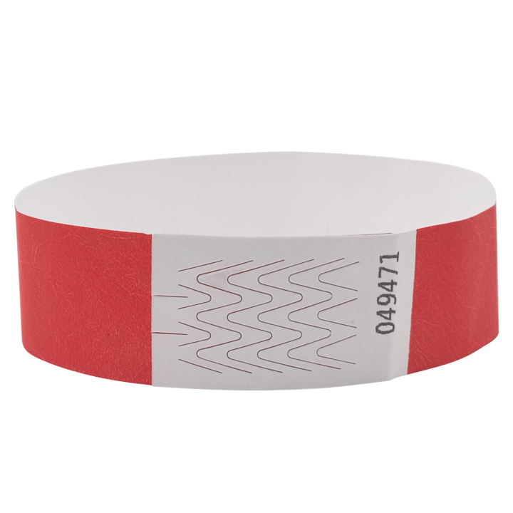 Paper Red Tyvek® Wristband Without Marking