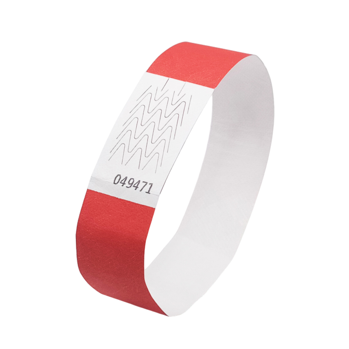 Paper Red Tyvek® Wristband Without Marking