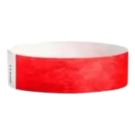 Paper Red Tyvek® Wristband Without Marking