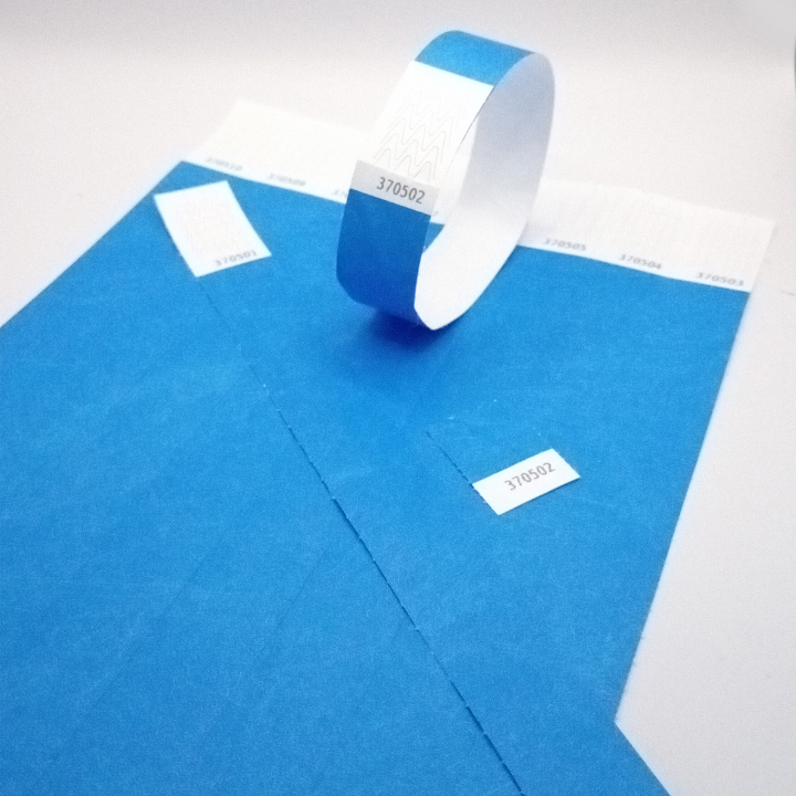 Paper Blue Tyvek® Wristband Without Marking