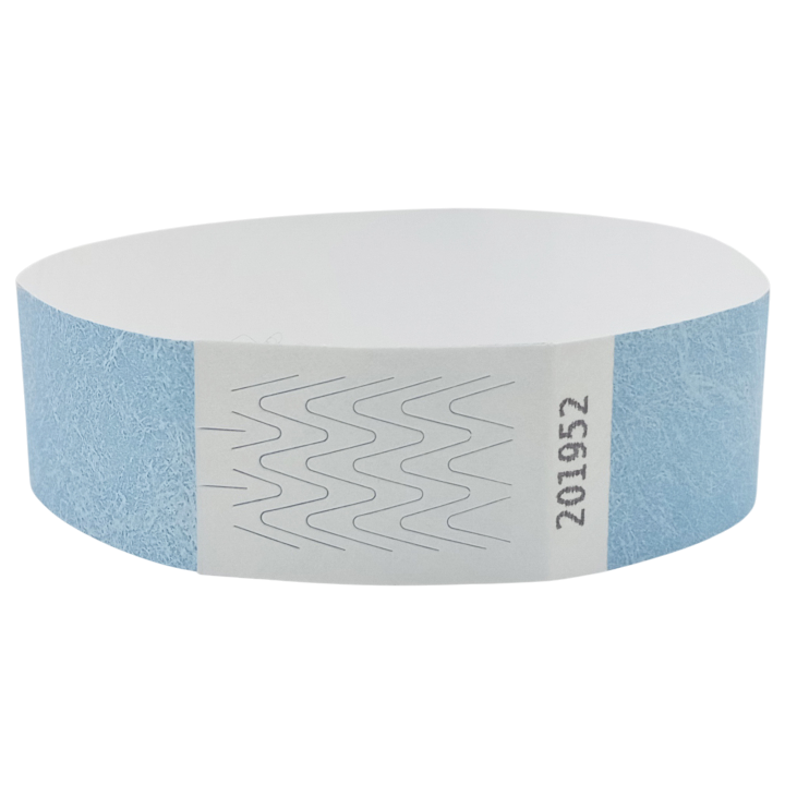 Tyvek® Wristband Light Blue Paper Without Marking