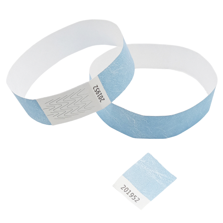 Tyvek® Wristband Light Blue Paper Without Marking