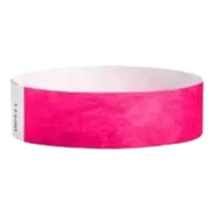 Neon Pink Paper Tyvek® Wristband Without Marking