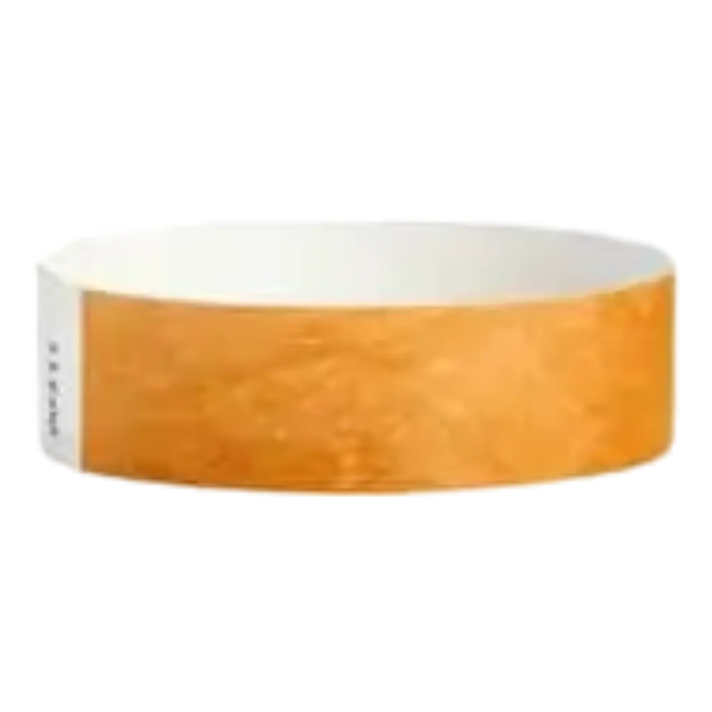 Tyvek® Neon Orange Paper Wristband Without Marking